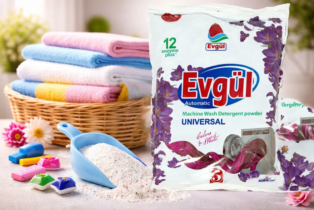 پودر ماشین لباسشویی ائوگل 12 آنزیم 5 کیلوگرمی (Evgul)